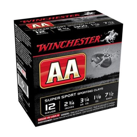 Winchester AA Super Sport 12 Gauge 2-3/4" 1-1/8 oz #7-1/2 Shot- Box of 25