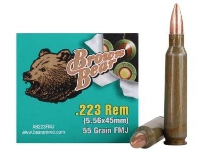 Brown Bear .223 Remington 55 Gr. FMJ (Bi-Metal)- Case of 800