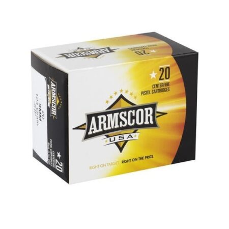 Armscor 9mm Luger 124 Gr. Jacketed Hollow Point- Box of 20