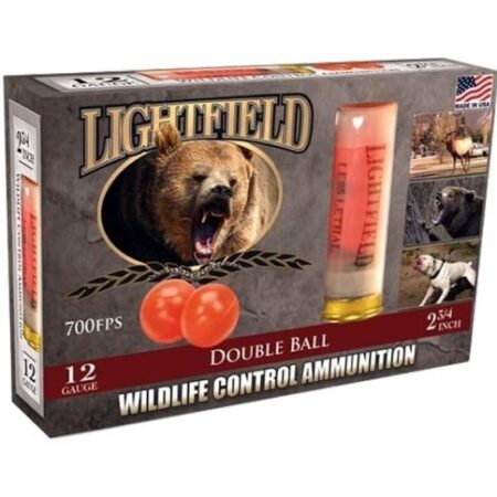 Lightfield Wildlife Control Less Lethal 12 Ga 2-3/4" Double Rubber Ball- Box of 5