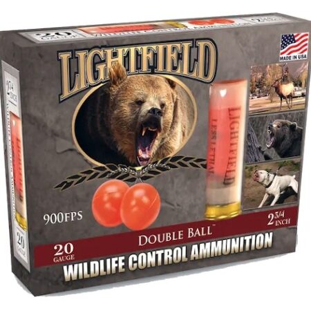 Lightfield Wildlife Control Less Lethal 20 Ga 2-3/4" Double Rubber Ball- Box of 5