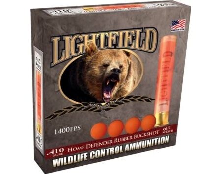 Lightfield Wildlife Control Less Lethal .410 Bore  2-1/2" Rubber Buckshot 4 Pellets- Box of 5