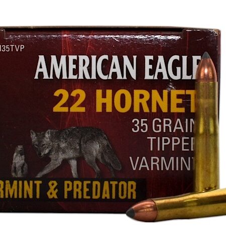 Federal American Eagle Varmint & Predator .22 Hornet 35 Gr. Tipped Varmint JHP- Box of 50