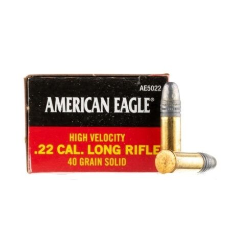 Federal American Eagle .22 Long Rifle 40 Gr. High Velocity Lead Round Nose- Box of 500
