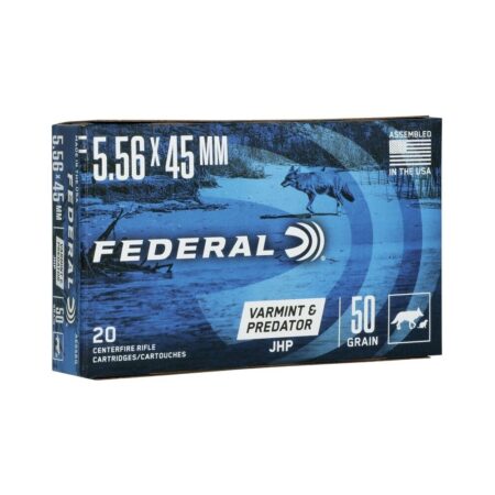 Federal Varmint & Predator 5.56x45mm NATO 50 Gr. Jacketed Hollow Point- Box of 20