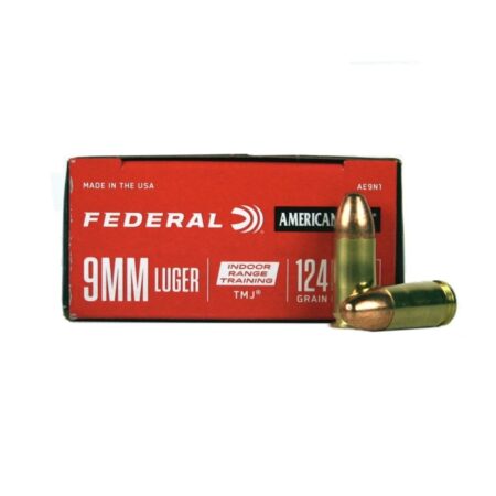 Federal American Eagle 9mm Luger 124 Gr. Total Metal Jacket- Box of 50