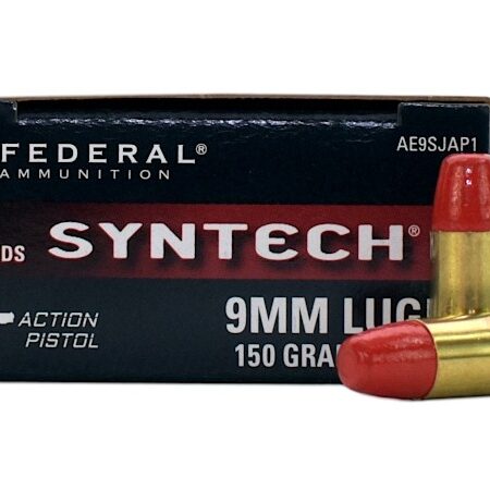 Federal Syntech Action Pistol 9mm Luger 150 Gr. Syntech Jacketed Flat Nose- Box of 50