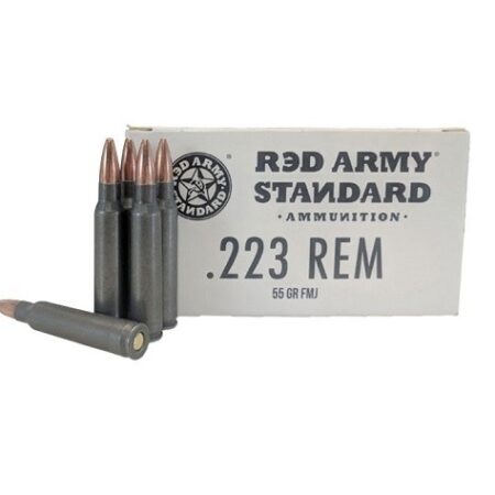 Red Army Standard .223 Remington 55 Gr. Full Metal Jacket (Bi-Metal) Steel Case- Box of 20