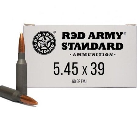 Red Army Standard 5.45x39mm 60 Gr. Full Metal Jacket (Bi-Metal) Steel Case- Box of 20