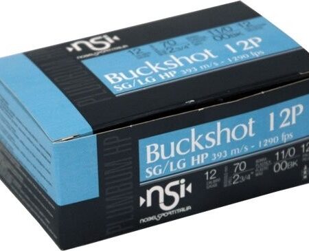 NobelSport 12 Gauge 2-3/4" 00 Buckshot 12 Pellets- Box of 10
