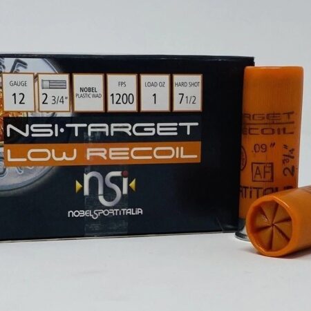 NobelSport LR1 Low Recoil 12 Gauge 2-3/4" 1 oz  #7.5 Lead Shot- Box of 25