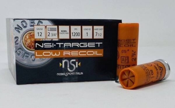 NobelSport LR1 Low Recoil 12 Gauge 2-3/4" 1 oz  #7.5 Lead Shot- Box of 25
