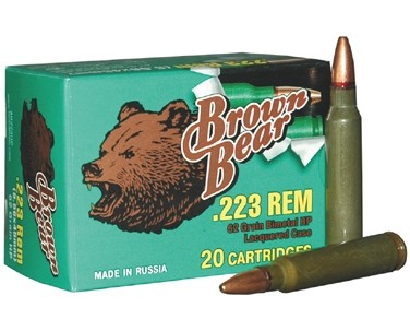 Brown Bear .223 Remington 62 Gr. HP (Bi-Metal)- Case of 500