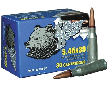 Silver Bear 5.45x39 65 Gr. FMJ (Bi-Metal)- Box of 30