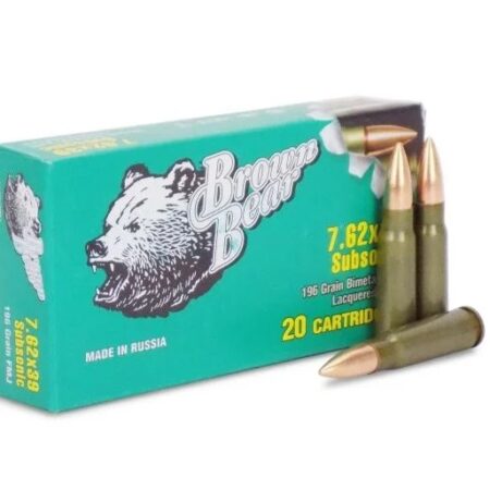 Brown Bear 7.62x39mm 196 Gr. Subsonic FMJ- Box of 20