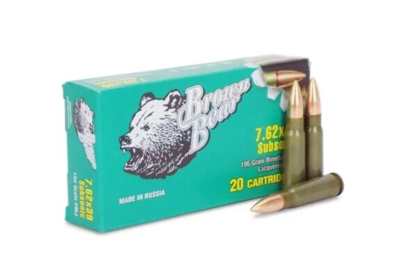 Brown Bear 7.62x39mm 196 Gr. Subsonic FMJ- Box of 20