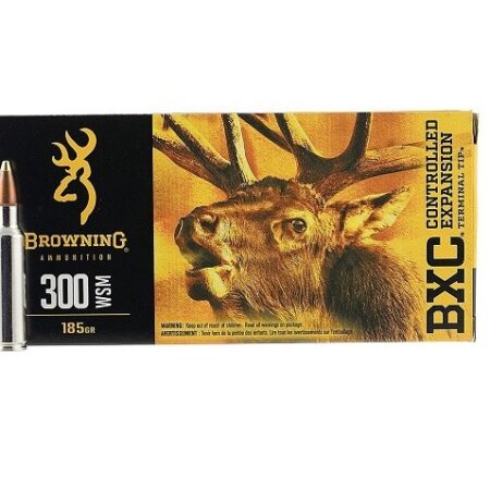Browning BXC .300 Winchester Short Magnum (WSM) 185 Gr. BXC Terminal Tip- Box of 20