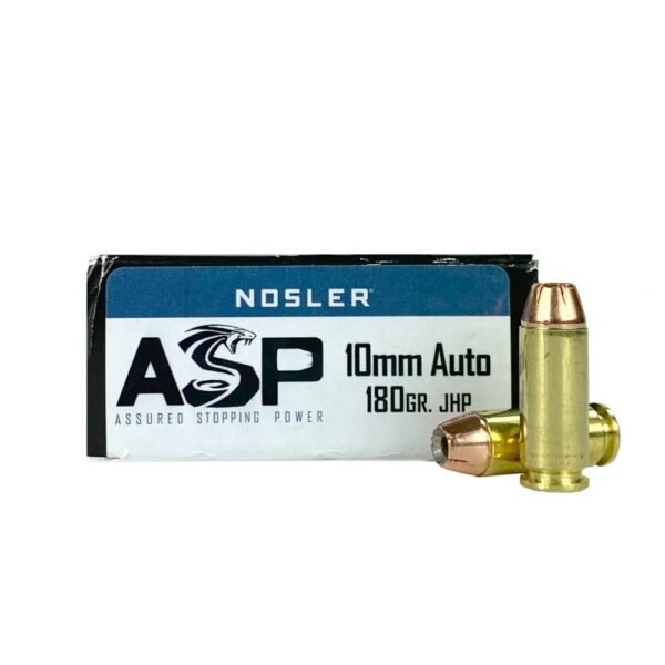 Nosler Assured Stopping Power 10mm Auto 180 Gr. Jacketed Hollow Point- Box of 50