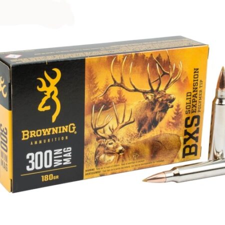 Browning BXS .300 Winchester Magnum 180 Gr. BXS Solid Expansion Polymer Tip- Lead Free- Box of 20