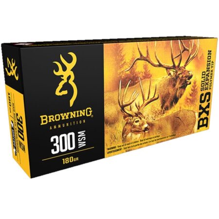 Browning BXS .300 Winchester Short Magnum (WSM) 180 Gr. BXS Solid Expansion Polymer Tip- Lead Free- Box of 20