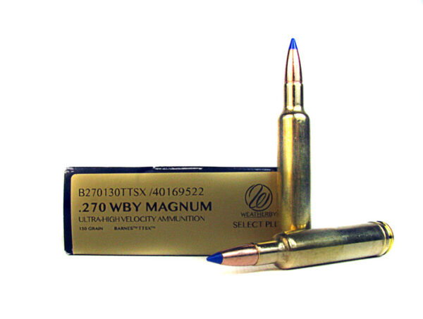 Weatherby .270 Weatherby Magnum 130 Gr. Barnes Tipped Triple-Shock X- Lead Free- Box of 20