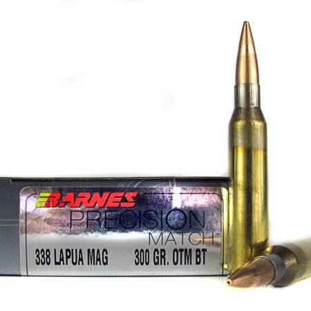 Barnes Precision Match .338 Lapua Magnum 300 Gr. Open-Tip Match (OTM)- Box of 20