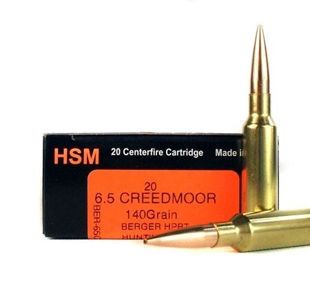 HSM 6.5 Creedmoor 140 Gr. Berger HPBT Hunting VLD- Box of 20