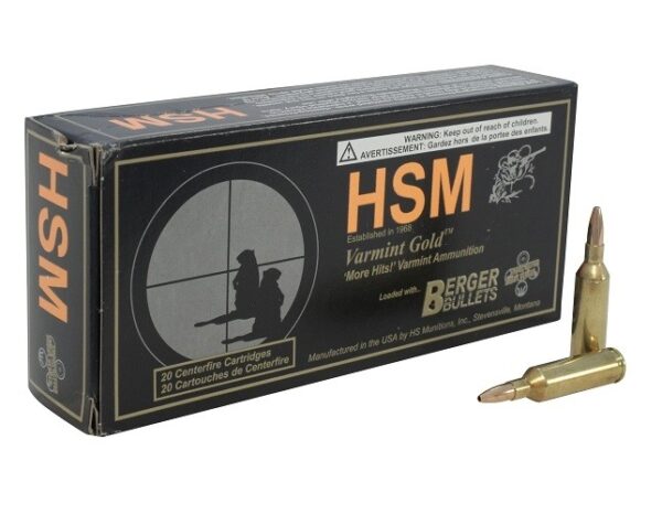HSM Factory Blemish .17 Fireball 25 Gr. Berger Match Varmint- Box of 20