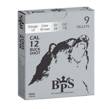 BPS Buckshot 12 Gauge 2-3/4" 1-1/5oz 00 Buckshot 9 Pellets- Box of 10