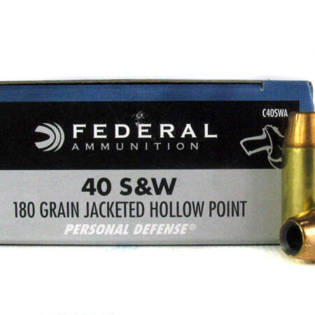Federal Premium Personal Defense .40 S&W 180 Gr. Jacketed Hollow Point- Box of 20