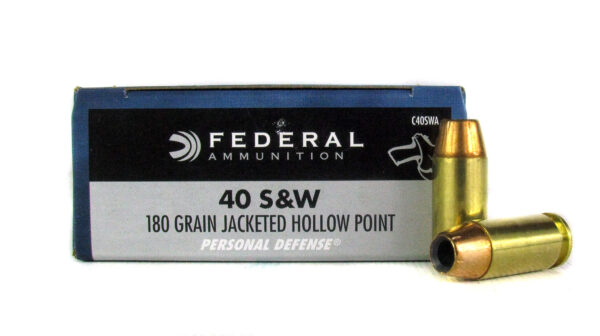 Federal Premium Personal Defense .40 S&W 180 Gr. Jacketed Hollow Point- Box of 20