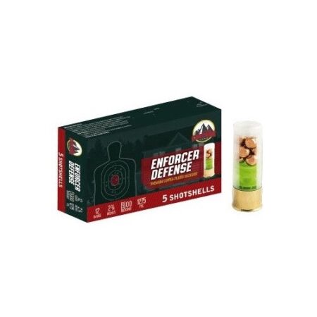 Cascade Enforcer Defense 12 Gauge 2-3/4" 9 Pellets 00 Copper Plated Buckshot- Box of 5