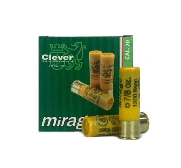 Clever Mirage Super Target 20 Gauge 2-3/4" 7/8 oz #8 Shot- Box of 25