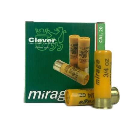 Clever Mirage Super Target Featherlite 20 Gauge 2-3/4" 3/4 oz #8 Shot- Box of 25