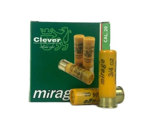 Clever Mirage Super Target Featherlite 20 Gauge 2-3/4" 3/4 oz #8 Shot- Box of 25