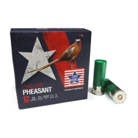 Stars and Stripes Pheasant 12 Gauge 2-3/4" 1-1/4oz  #5 Lead Shot- Box of 25
