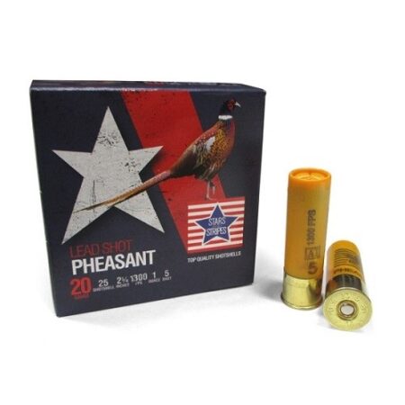 Stars and Stripes Pheasant 20 Gauge 2-3/4" 1oz  #5 Lead Shot- Box of 25