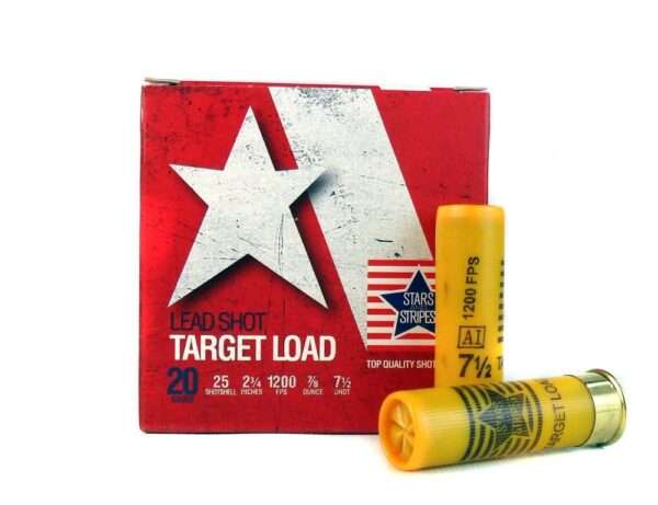 Stars and Stripes 20 Gauge 2-3/4" 7/8 oz 7 1/2 Shot- Box of 25