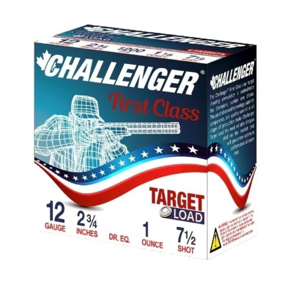 Challenger First Class Target 12 Ga 2-3/4" 1 oz #7-1/2 Shot- Box of 25