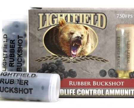 Lightfield Wildlife Control Less Lethal 12 Gauge  2-3/4" Rubber Buckshot 21 Pellets- Box of 5