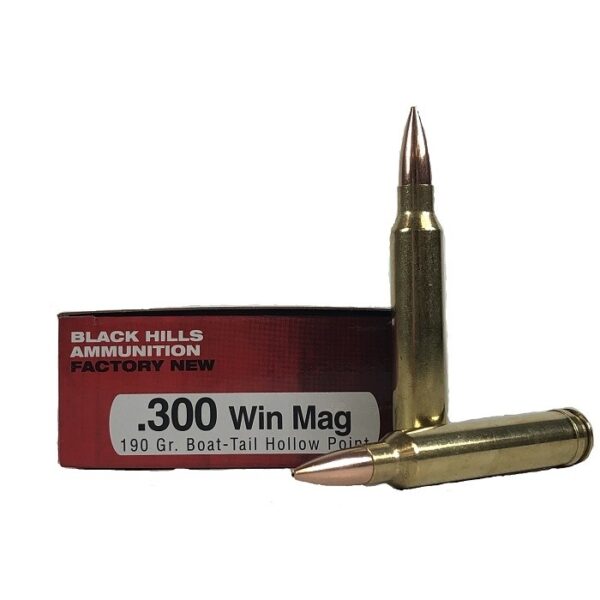 Black Hills .300 Winchester Magnum 190 Gr. Match Hollow Point Boat Tail- Box of 20