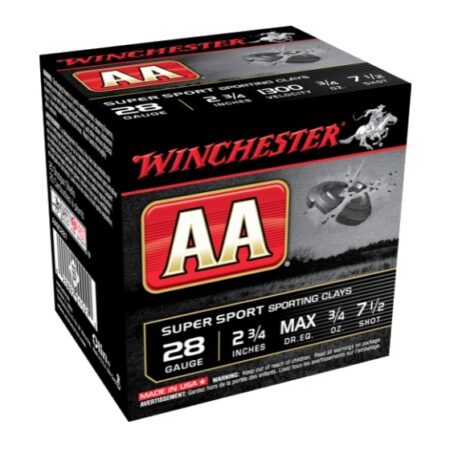 Winchester AA Super Sport 28 Gauge 2-3/4" 3/4 oz #7-1/2 Shot- Box of 25