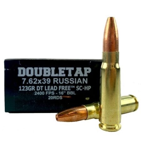 Doubletap 7.62x39mm 123 Gr. Solid Copper Hollow Point- Lead Free- Box of 20