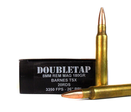 Doubletap 8mm Remington Magnum 180 Gr. Barnes TSX- Box of 20