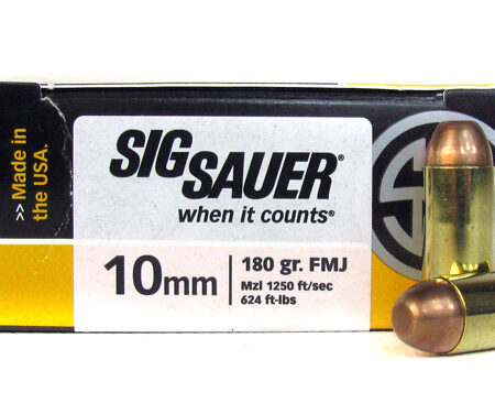SIG SAUER Elite Performance 10mm AUTO 180 Gr. Full Metal Jacket- Box of 50