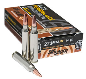 SIG SAUER Elite Performance Hunting .223 Remington 60 Gr. HT Solid Copper- Lead-Free- Box of 20