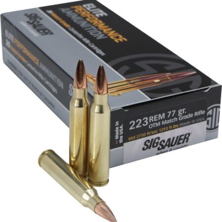 SIG SAUER Marksman Match Grade .223 Remington 77 Gr. Open Tip Match- Box of 20