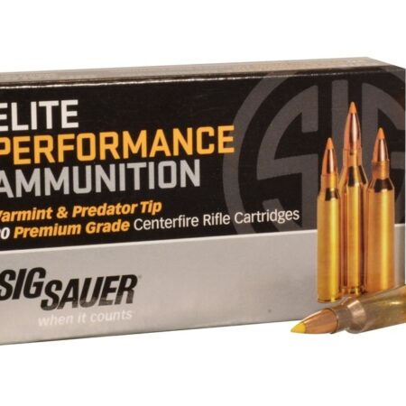 SIG SAUER Elite Performance Premium Grade .223 Remington 40 Gr. Varmint & Predator Tip- Box of 20