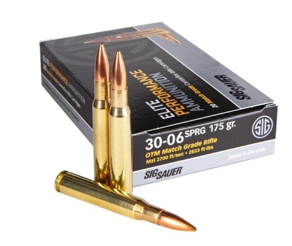 SIG SAUER Elite Performance Match Grade 30-06 Springfield 175 Gr. Open Tip Match- Box of 20