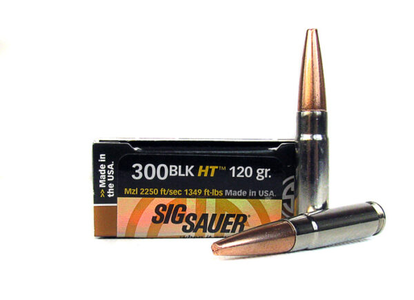 SIG SAUER Elite Performance Hunting .300 AAC Blackout 120 Gr. HT Solid Copper- Lead-Free- Box of 20